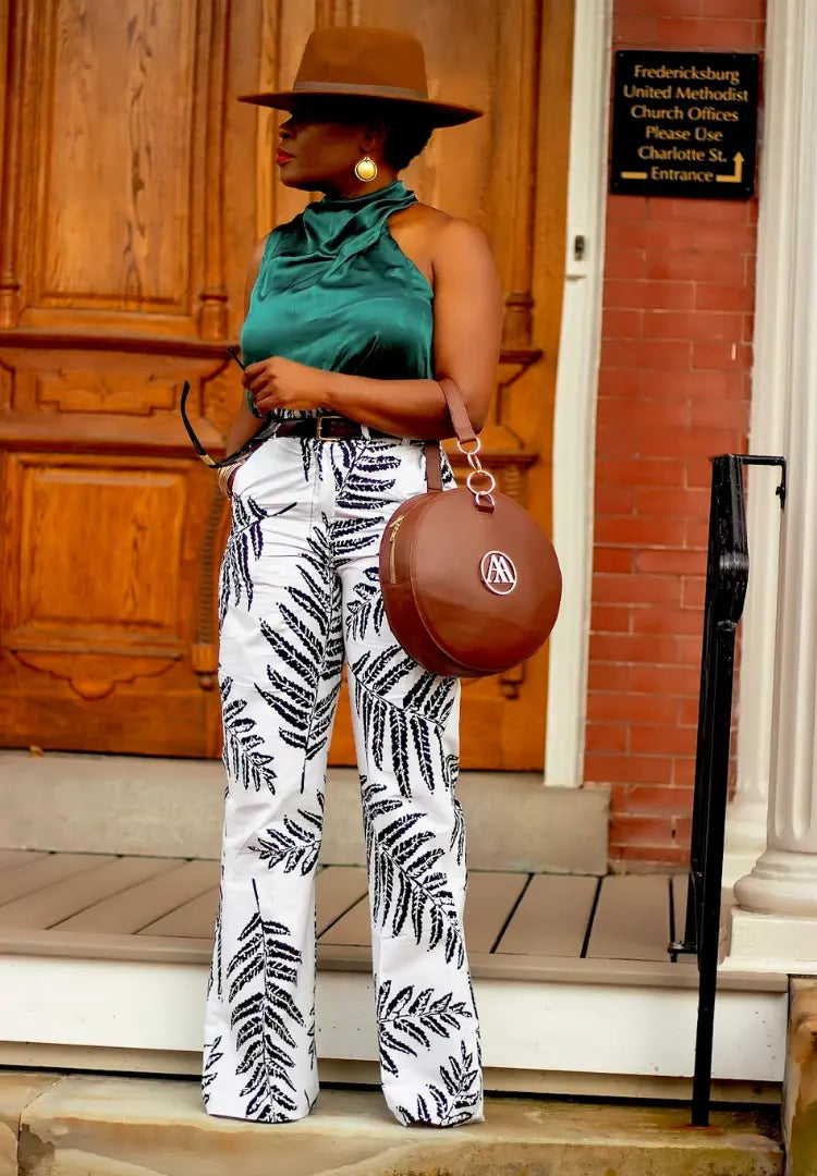 Leafy Ankara Print | Pants Alyson Amber