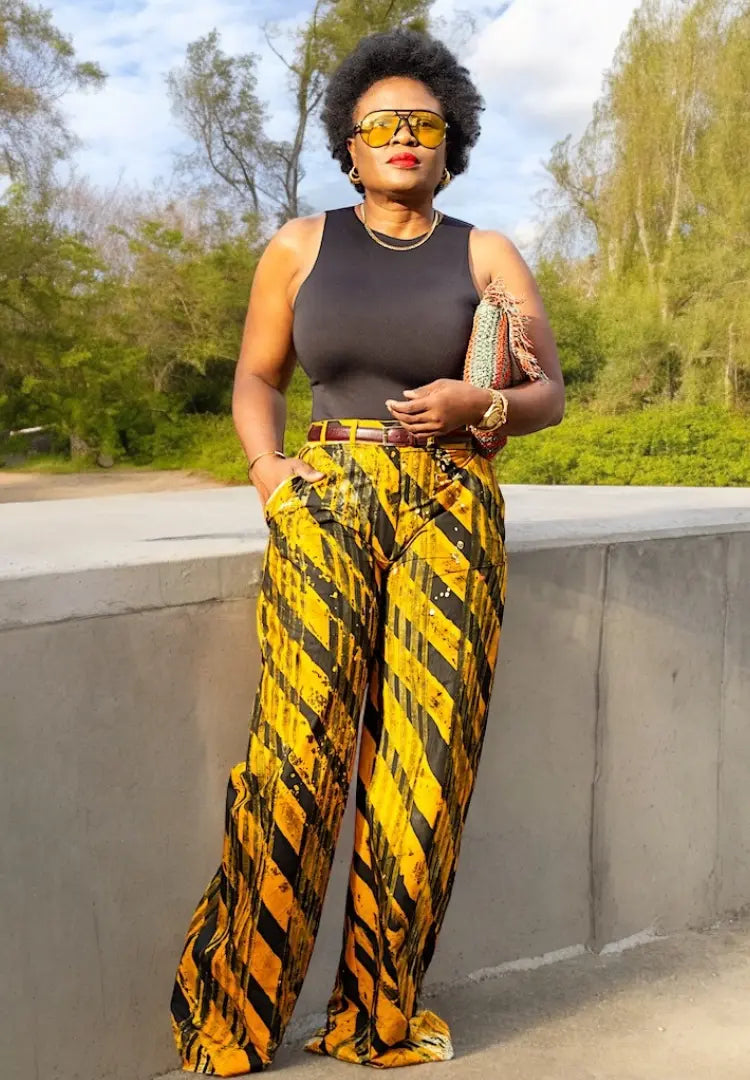 Batik full length Yellow  | Pants Alyson Amber