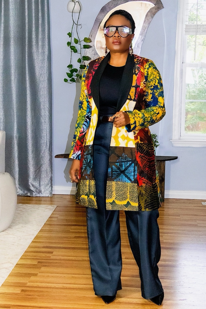 Batik Patched Coat | Trench