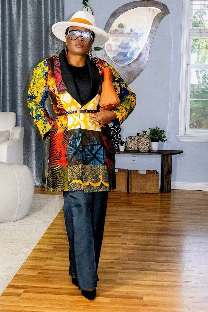 Batik Patched Coat | Trench