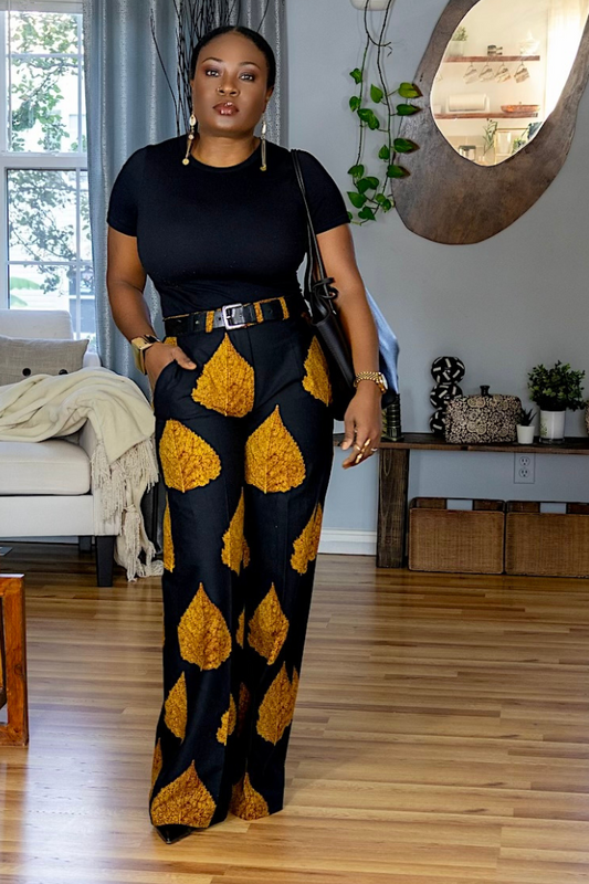 Ankara Golden Leaf | Pants