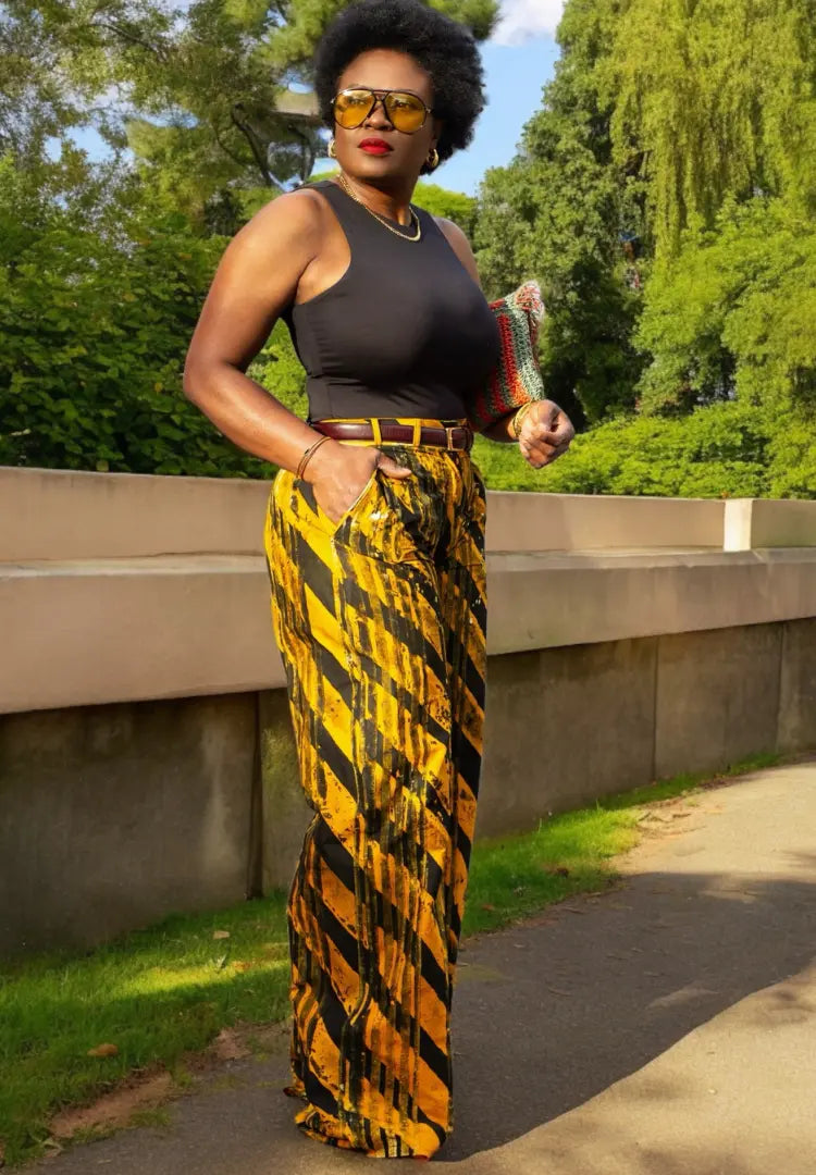 Batik full length Yellow  | Pants Alyson Amber