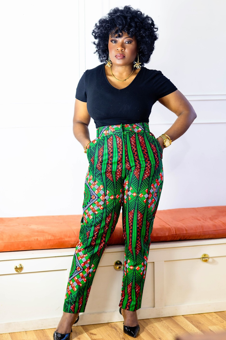 printed cigarette pants Ankara Cigarette printed cigarette pants Ankara Cigarette