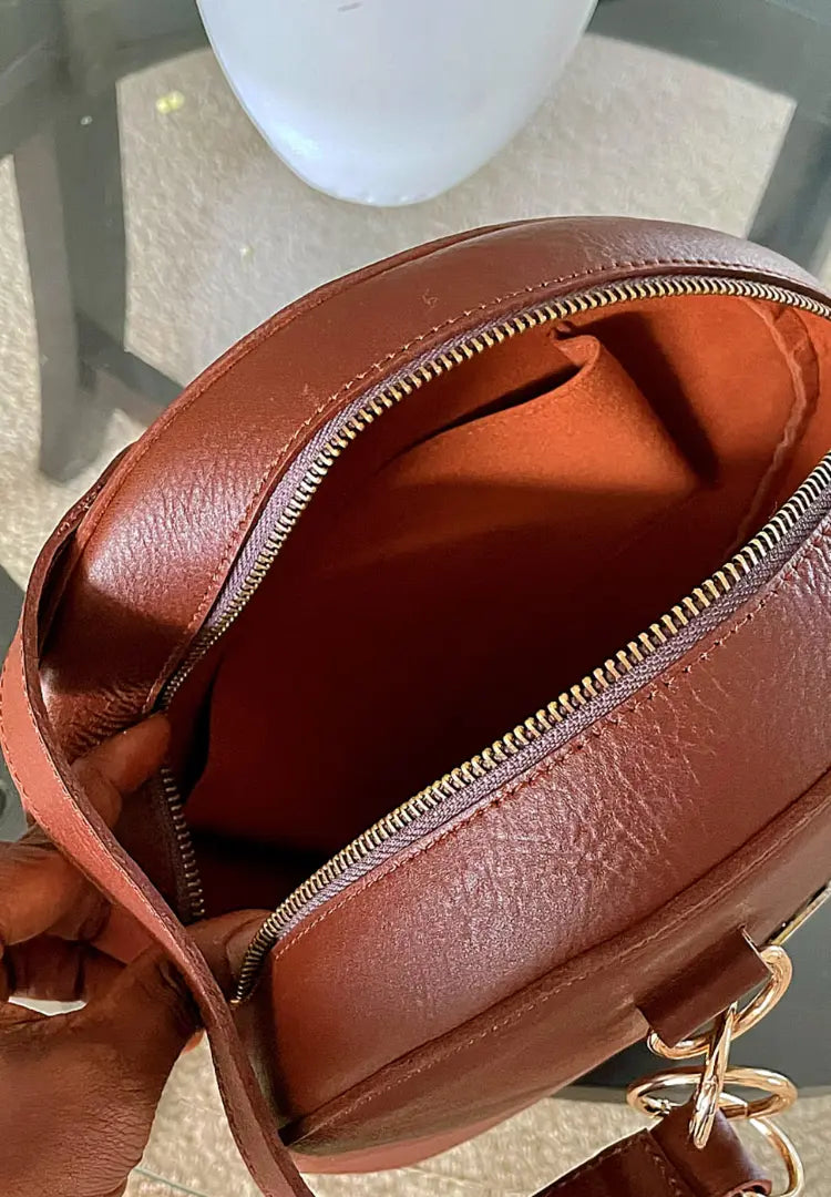 Co-Co Circle Tote | Leather tote ALYSON AMBER