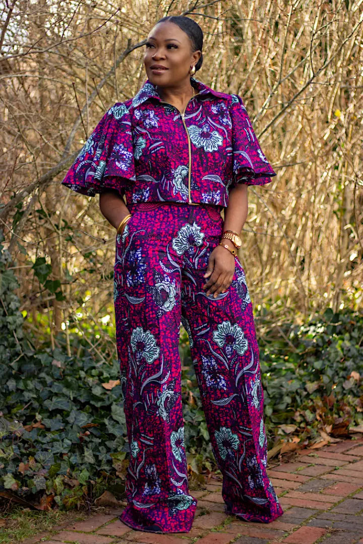 Magenta Floral Pants| Set Alyson Amber