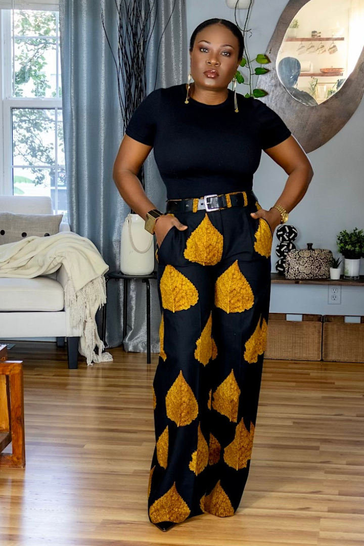 Ankara Golden Leaf | Pants