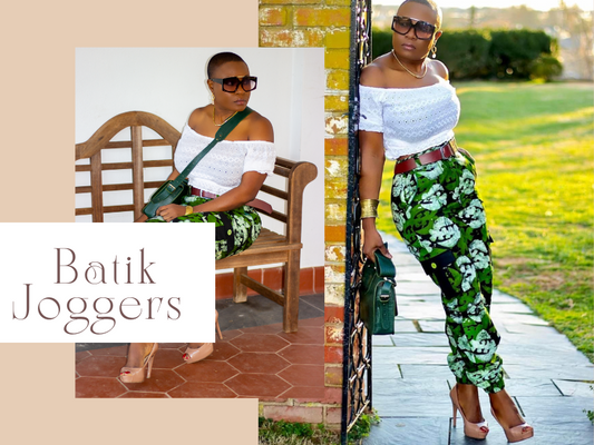 Batik jogger pants are a type of pants that combine the comfort of joggers with the traditional Indonesian batik pattern.