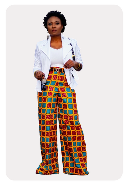 Goldie Ankara Jambe large | Pantalon 
