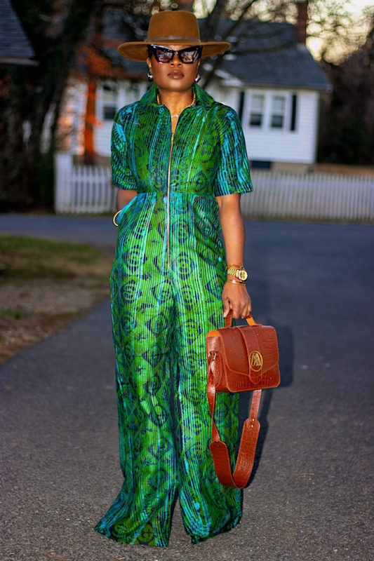 Batik front zip | Jumpsuit