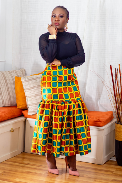 Midi Gathered | Skirt