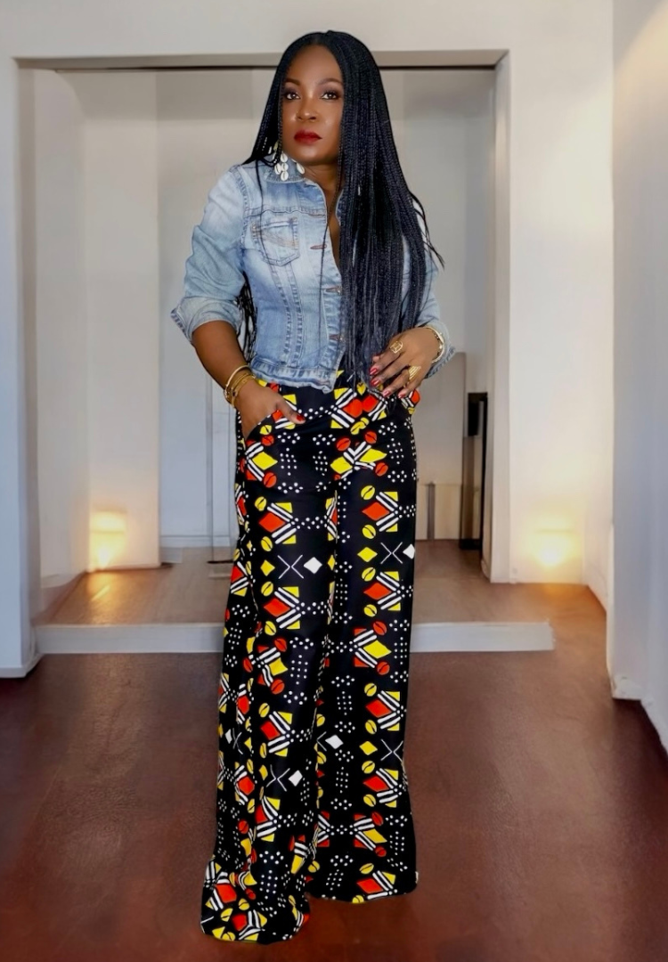 Inspiración de impresión Kente | Pantalones