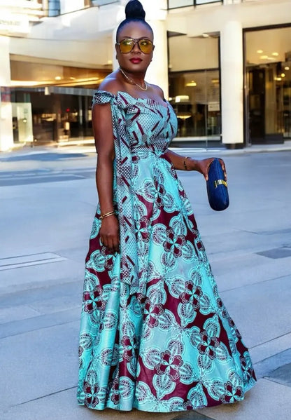 Ankara Sassy Maxi | Dress Alyson Amber