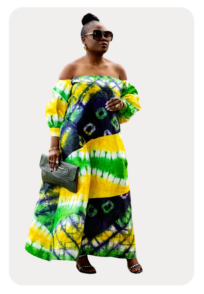 Batik Mismatched  Midi | Dress