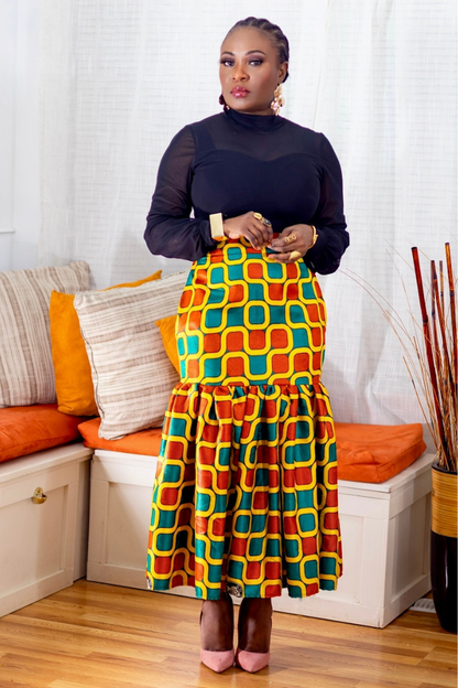 Midi Gathered | Skirt