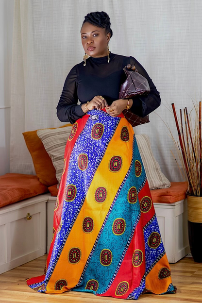 Ankara Multi | Maxi Skirt