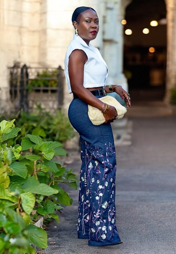 Embroidered Denim | Pants