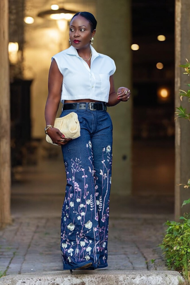 Floral Denim |  Pants