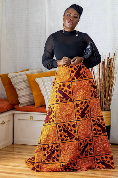 Traditional Print | Maxi Skirt