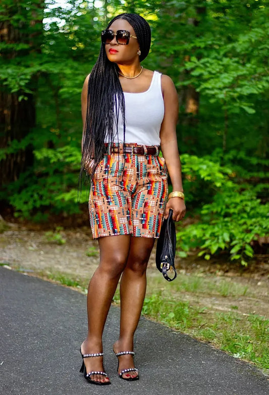 Bermuda Shorts | African Print Alyson Amber