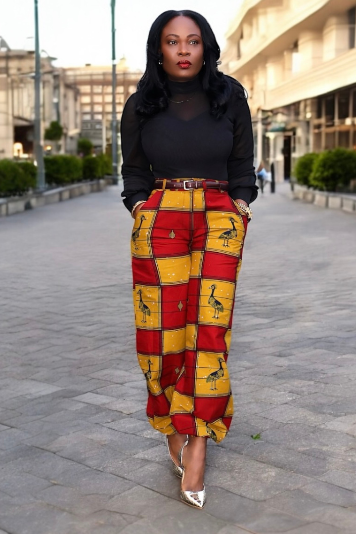 Imprimé Ankara feuillu | Pantalon