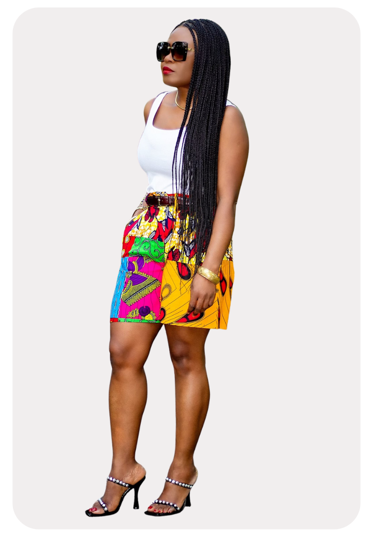 African Print | Shorts - Patch work
