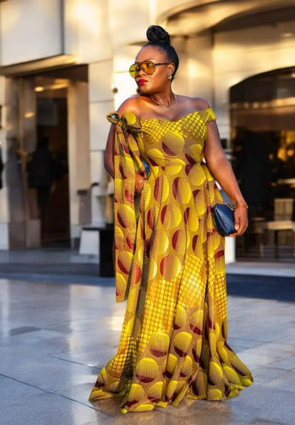 Ankara Sassy Maxi | Dress Alyson Amber