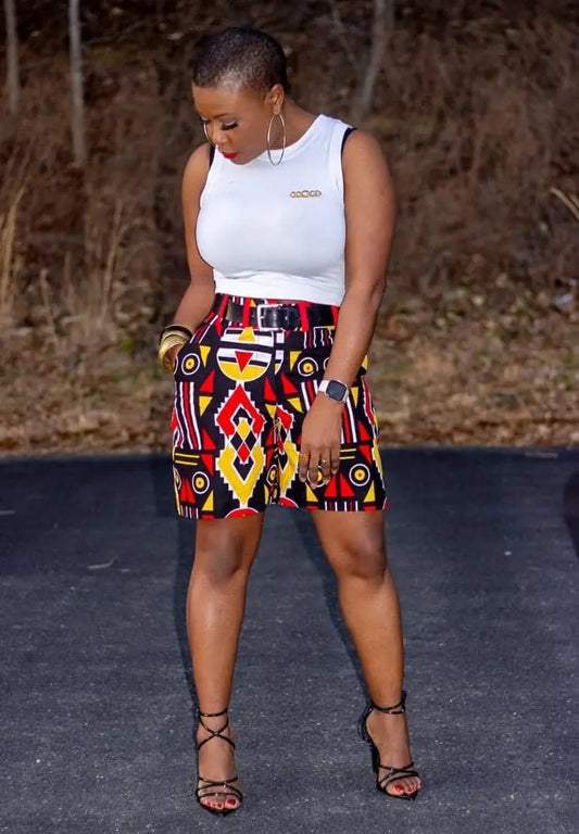 African Print  | Shorts - tribal Alyson Amber