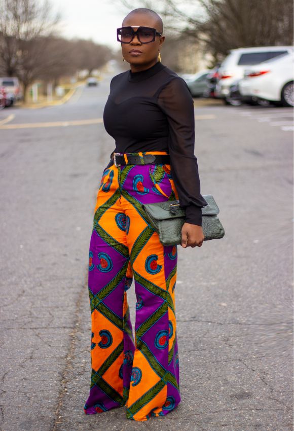 African print wide leg pants - SHAYO high waist trousers by clothes-by -  Afrikrea