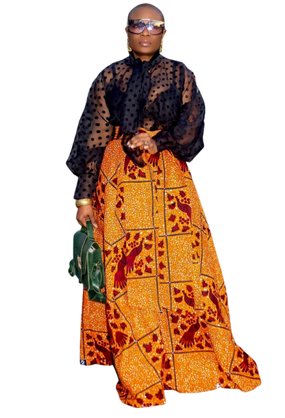 Ankara Maxi wrap | skirt (two prints)