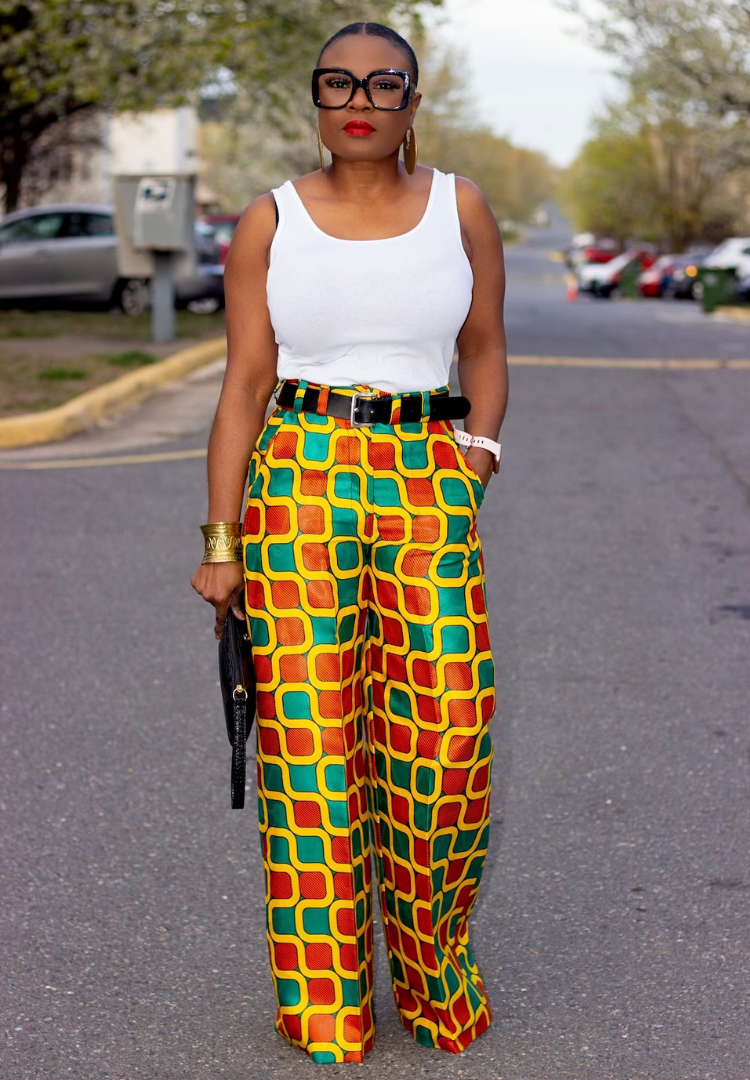 Goldie Ankara Jambe large | Pantalon 